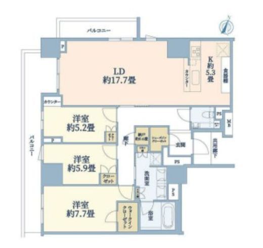 ブランズ本郷 12階 間取り図