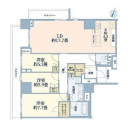 ブランズ本郷 12階 間取り図
