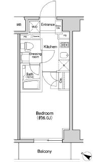 プラウドフラット森下 703 間取り図