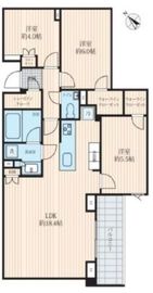 オープンレジデンシア目黒東山 1階 間取り図
