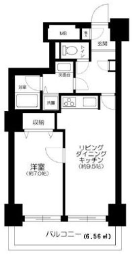 リーデンスタワー 6階 間取り図
