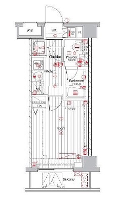 プレミアムキューブ広尾 603 間取り図