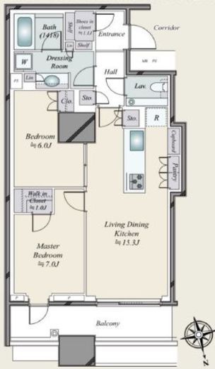 三田ガーデンヒルズ NORTH HILL 11階 間取り図