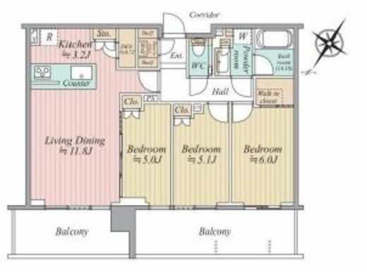 シティタワーズ東京ベイ 21階 間取り図