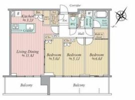 シティタワーズ東京ベイ 21階 間取り図