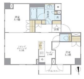 アパートメンツ白金三光坂 306 間取り図