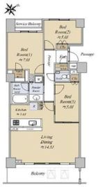 シティテラス目白 8階 間取り図