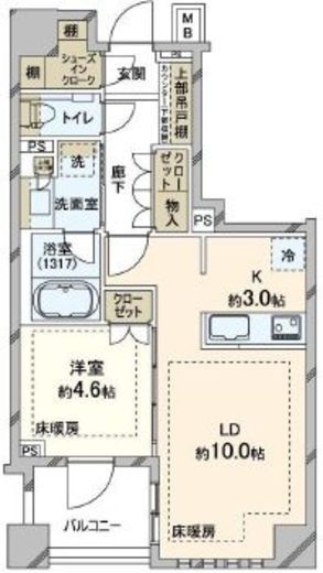 クレヴィア荻窪 1階 間取り図