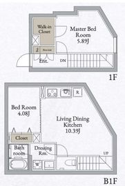 LiveFlat高田馬場 (ライブフラット高田馬場) 101 間取り図