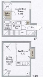 LiveFlat高田馬場 (ライブフラット高田馬場) 103 間取り図