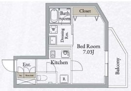 LiveFlat高田馬場 (ライブフラット高田馬場) 201 間取り図