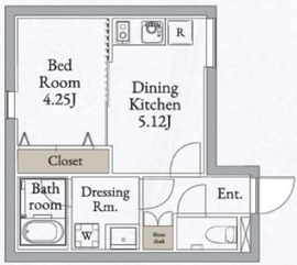 LiveFlat高田馬場 (ライブフラット高田馬場) 203 間取り図