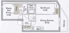 LiveFlat高田馬場 (ライブフラット高田馬場) 301 間取り図