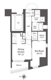 ドゥーエ亀戸Ⅱ 1001 間取り図