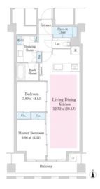 プラティーヌ芝公園 1302 間取り図