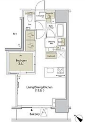 ザ・パークハビオ江古田 806 間取り図