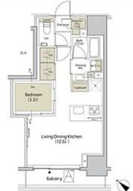 ザ・パークハビオ江古田 806 間取り図