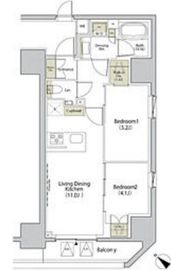 ザ・パークハビオ江古田 707 間取り図