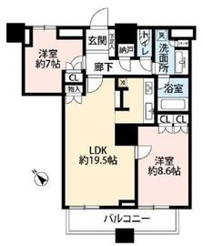 ザ・東京タワーズ シータワー 33階 間取り図