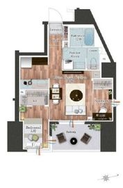 デュオフラッツ池尻大橋ノリス 202 間取り図