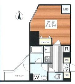 グラーサ西麻布 5階 間取り図