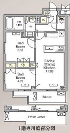 ミレーネ滝野川 408 間取り図
