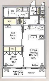 ミレーネ滝野川 311 間取り図