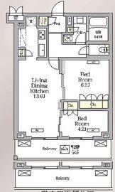 ミレーネ滝野川 405 間取り図
