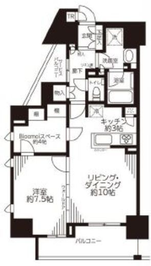 ブリリア大井町ザレジデンス 3階 間取り図
