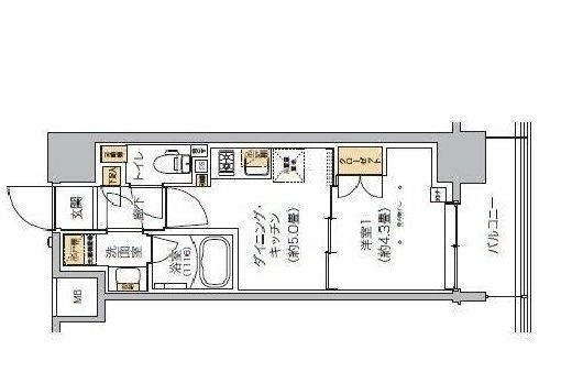 リビオメゾン芝浦 803 間取り図