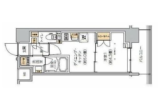 リビオメゾン芝浦 805 間取り図
