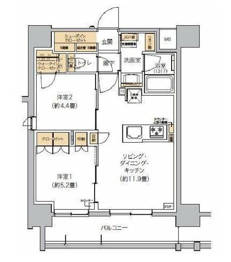 リビオメゾン芝浦 508 間取り図