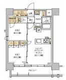 リビオメゾン芝浦 1208 間取り図