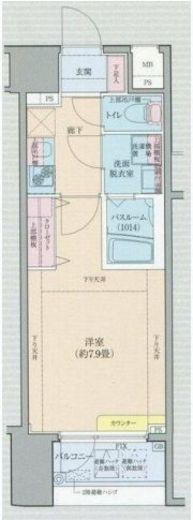 ロアール茅場町 12階 間取り図