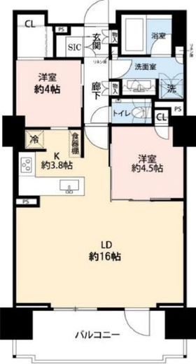 プレミスト日本橋浜町公園 14階 間取り図