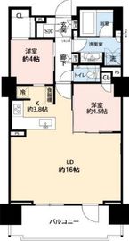 プレミスト日本橋浜町公園 14階 間取り図