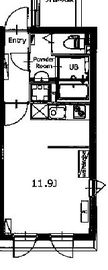 アレーロ大岡山2 201 間取り図