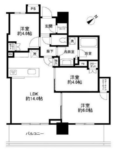 グレーシアタワーズ海老名ウエスト 9階 間取り図