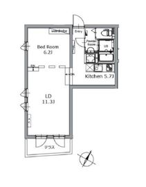 アレーロ大岡山2 103 間取り図