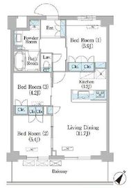 NIIYA平和台 302 間取り図