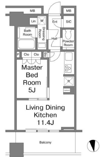 WORLD TOWER RESIDENCE 24階 間取り図