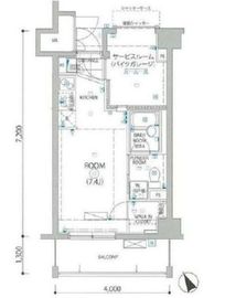レグラス武蔵新城モーターガラージュ 3階 間取り図