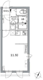 アレーロ大岡山2 406 間取り図