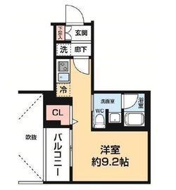 AZEST阪東橋Ⅱ 5階 間取り図