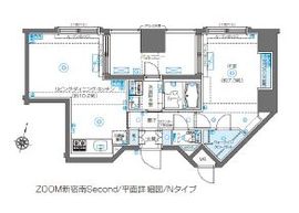 ZOOM新宿南Second 13階 間取り図