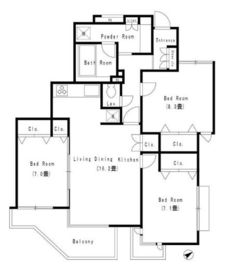 アーバネックス武蔵野 102 間取り図