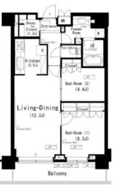 パークアクシス辰巳ステージ 507 間取り図