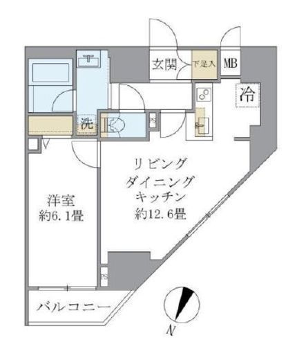 エレミ本蓮沼 801 間取り図
