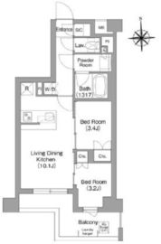 コンフォリア・リヴ大森西 411 間取り図