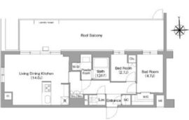 コンフォリア・リヴ大森西 416 間取り図